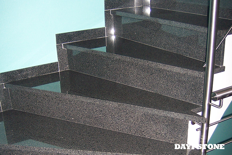 Spiral Stair Dark Grey Granite G654 Polished